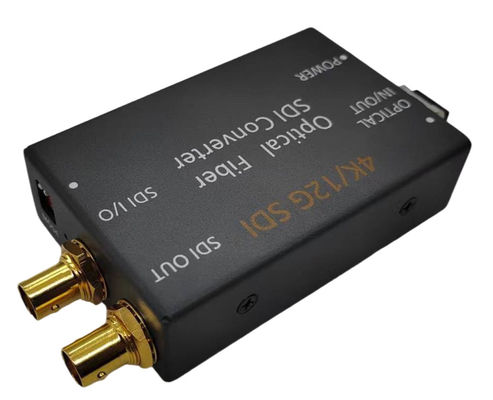 12G SDI To Fiber Converter 1 kanal video ve ses iletimi