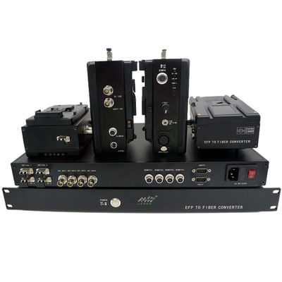 Timecode, SDI Video, Tally, Remote, CCU'dan fiber dönüştürücüye sahip 4 kanallı kamera fiber sistemi