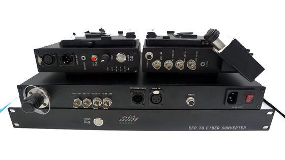 Timecode, SDI Video, Tally, Remote, CCU'dan fiber dönüştürücüye sahip 4 kanallı kamera fiber sistemi