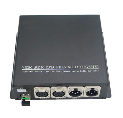 2 Yollu 3 Pinli XLR Dengeli Analog Ses Aşırı Fiber Genişletici Alıcı-Verici