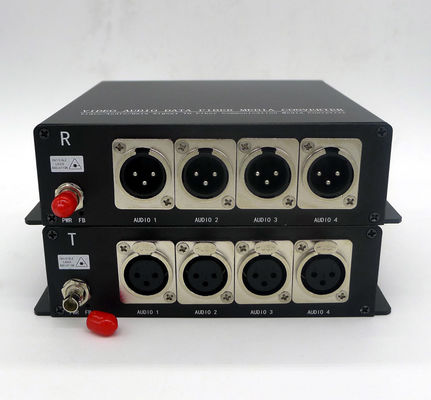 2 Yollu 3 Pinli XLR Dengeli Analog Ses Aşırı Fiber Genişletici Alıcı-Verici