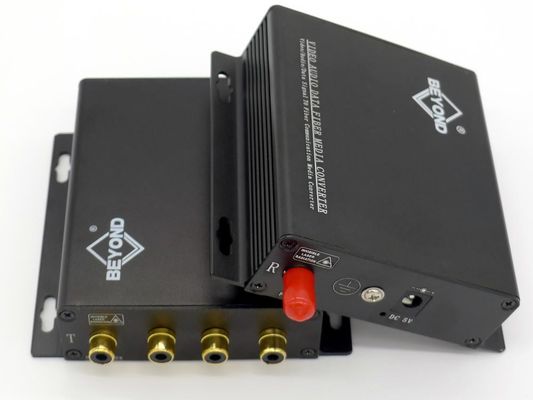 4 Kanal Sesten Fiber Optik Dönüştürücü Genişletici RCA Ses Konektörüne