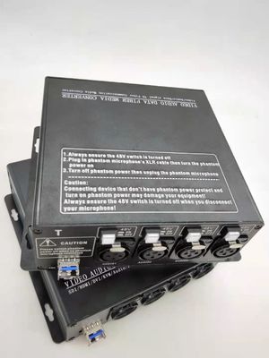 Değiştirilebilir 48V Fantom Güç Kaynağına Sahip Dijital xLR - Fiber Optik Dönüştürücü