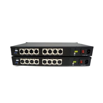 Dengeli 8 Kanal XLR Sesten Fibere Dönüştürücü Yayın Stüdyosu