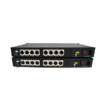 Dengeli 8 Kanal XLR Sesten Fibere Dönüştürücü Yayın Stüdyosu