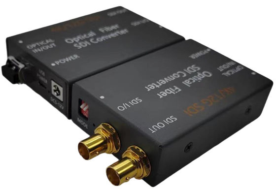 12G SDI To Fiber Converter 1 kanal video ve ses iletimi