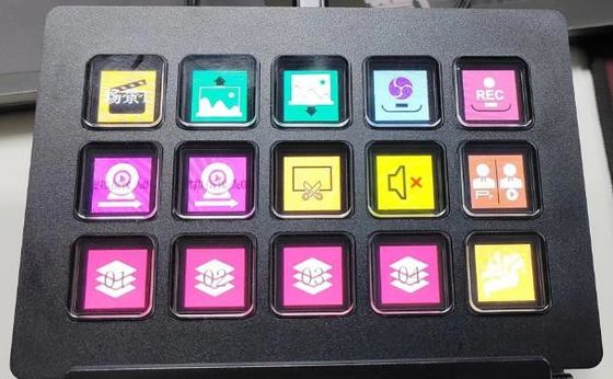 Akış güverte klavyesi 15 özelleştirilebilir LCD Tuşu