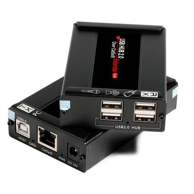 Cat5/Cat6 kablosu üzerinden 2 bağlantı noktalı USB 2.0 genişletici